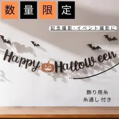 ハロウィン ガーランド Happy Halloween 撮影 小物 背景 飾り