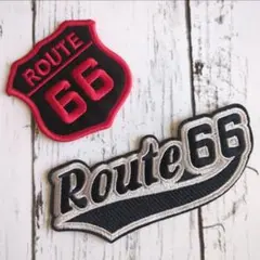 2枚set★ route66 アメリカン アイロンワッペン