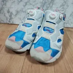 希少カラー　Reebok　リーボック　ポンプフューリー　ブルー　花柄　26.5㌢