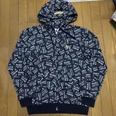 新作 パーリーゲイツ ジップ パーカー ステッカー 総柄 大きいサイズ