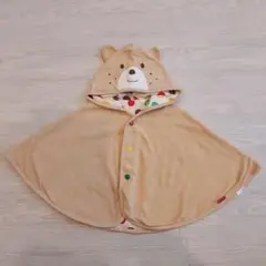 値下げ☆【ミキハウス】ホットビスケッツ リバーシブルポンチョ くま