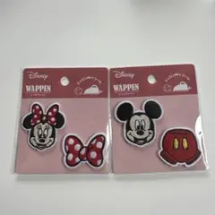 【新品未使用】ディズニー ミッキー ミニー ワッペン