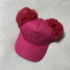 【1/8まで限定出品】ディズニー ポンポンキャップ ピンク