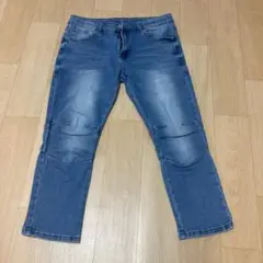 ストレッチ七部丈デニムパンツ　ハーフパンツ　size Ｍ