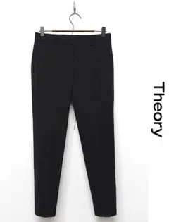 G541/美品 theory テーパードパンツ スリム ストレッチ 0 黒