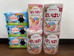 WAKODO はいはい 粉ミルク 大缶　スティック　おしり拭き付き