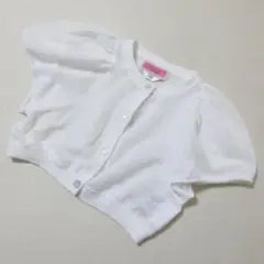 美品　ケイトスペード　100cm　カーディガン　半袖　ホワイト　■　C849