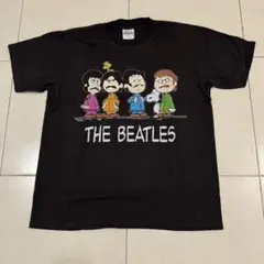 限定セールＬ★Hanes製★ビートルズ×スヌーピー★ビーグルスTシャツ黒系