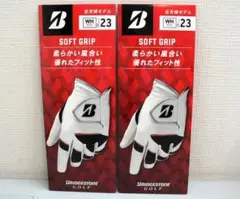 ●BRIDGESTONE SOFT GRIP ゴルフグローブ 白 未使用 23