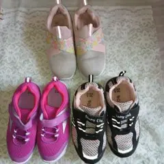 女の子キッズシューズ 3足セット　まとめて
