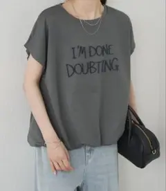 PUAL CE CIN モール刺繍Tシャツ