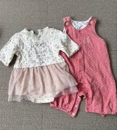 女の子用　ロンパース　2点セット　ピンク　70センチ