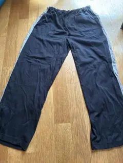 黒のジャージパンツ LL サイドストライプ　メンズ