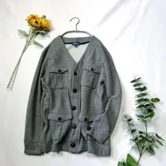 【美品】ポロラルフローレン コットンカーディガン 上着 ポケット 着回し 秋服