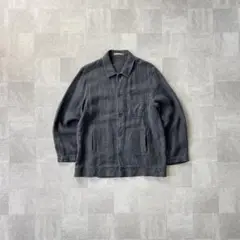 90’sIndigo-Dyed Linen Coverall Charcoal
