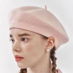 新品未使用　BLANC & ECLARE ピンク ベレー帽