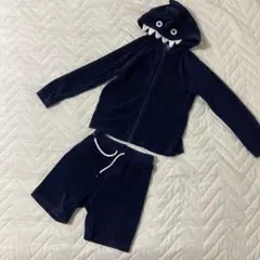 next キッズ　サメ　パイル地　セットアップ5〜6yrs