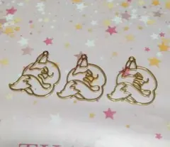 レジン 空枠 きつね 動物シルエット まるまり 3個セット