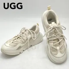 UGG スニーカー 厚底 レースアップ 26cm ホワイト メンズ