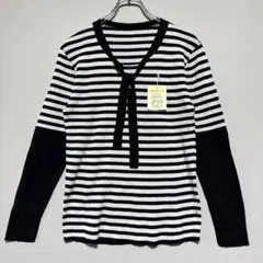 イエロードール/YELLOW DOLL 長袖ニット ストライプ/薄手/ラメ入り/