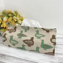 ボックスティッシュカバー　（鳥）　ハンドメイド
