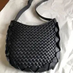 お値下げ中⭐️FALORNI ブラックレザーショルダーバッグ２way本革