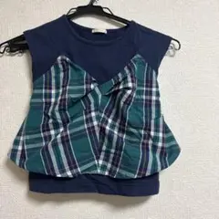 GU Tシャツ ノースリーブタンクトップ 120サイズ ネイビー