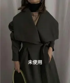 AMERI BIG COLLAR TUCK SHOULDER COAT 美品