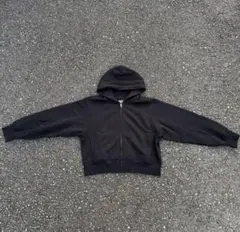 無印良品　短丈パーカー　ブラック　L