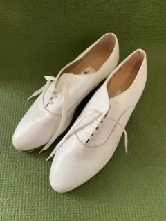 【★超美品★】ホワイト タップシューズ ダンス ミュージカル パピヨン 白レザー
