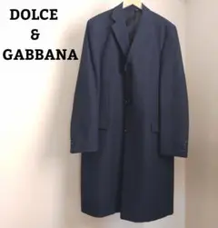 DOLCEu0026GABBANA ウール チェスター 大きいサイズ 紺 イタリア製