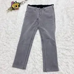 EDWIN　ジャージーズ【S】ストレートデニムパンツ　ストレッチ　裏暖か　グレー