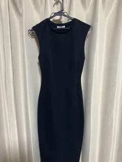 ZARA黒 ノースリーブ タイトワンピースS