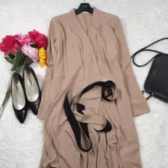 Y6083*最高級☆BEIGE,ベイジ☆ロングワンピース☆ベージュ4