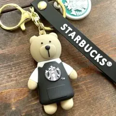 スターバックス 黒ベア キーホルダー ストラップ