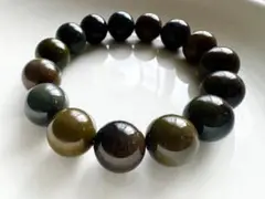 【高品質/大玉】緑メインのアラシャン/約14mm
