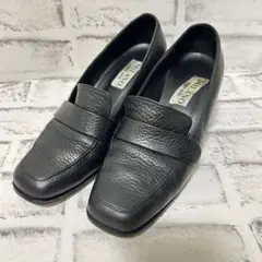【人気✨】MILANO ミラノ ヒールローファー　シボレザー