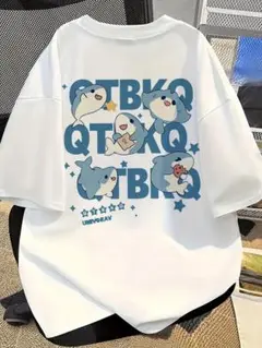 レディースQTBK クジラ グラフィック Tシャツ 半袖