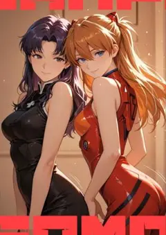 A4 ポスター　アスカ　葛城　美少女　ファンアート　高画質