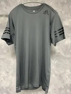 アディダス　半袖　Tシャツ　ジム　ランニング　メンズ　L ダークグレー