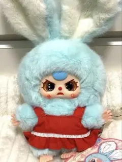 ベイビースリーBaby three ミニマカロン　キラ目　ブルー水色
