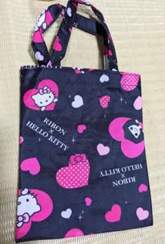 【未使用】ハローキティ④ ミニトートバッグ（RIBON×HELLO KITTY）