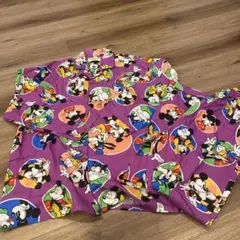 美品M Lポピンズ　レア　希少　紫　ミッキーマウス　パジャマ　上下　シャツ　総柄