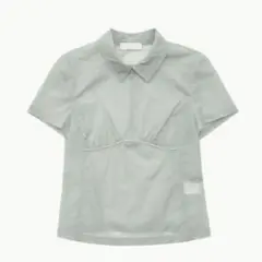 AMOMENTO / HALF ZIP-UP CORSET TOP