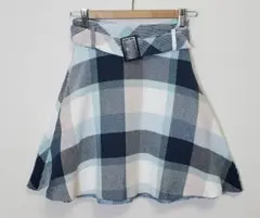 BLUE LABEL CRESTBRIDGE　チェックフレアスカート ブルー系