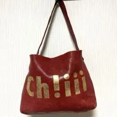 チーバッグ Chiiii bag トートバッグ/レザー レッド 赤