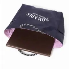 ノマディス リバーシブル　トートバッグ　ネイビー　ピンク　新品