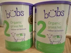 【新品2缶】bubs Organic ステップ2 800gウシ6-12ヶ月