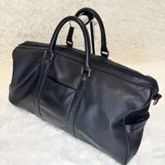 美品✨MARUEM マルエム ボストンバッグ オールレザー 旅行用 大容量 黒