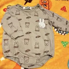 miffy ベビー ロンパース ベージュ 70-80cm